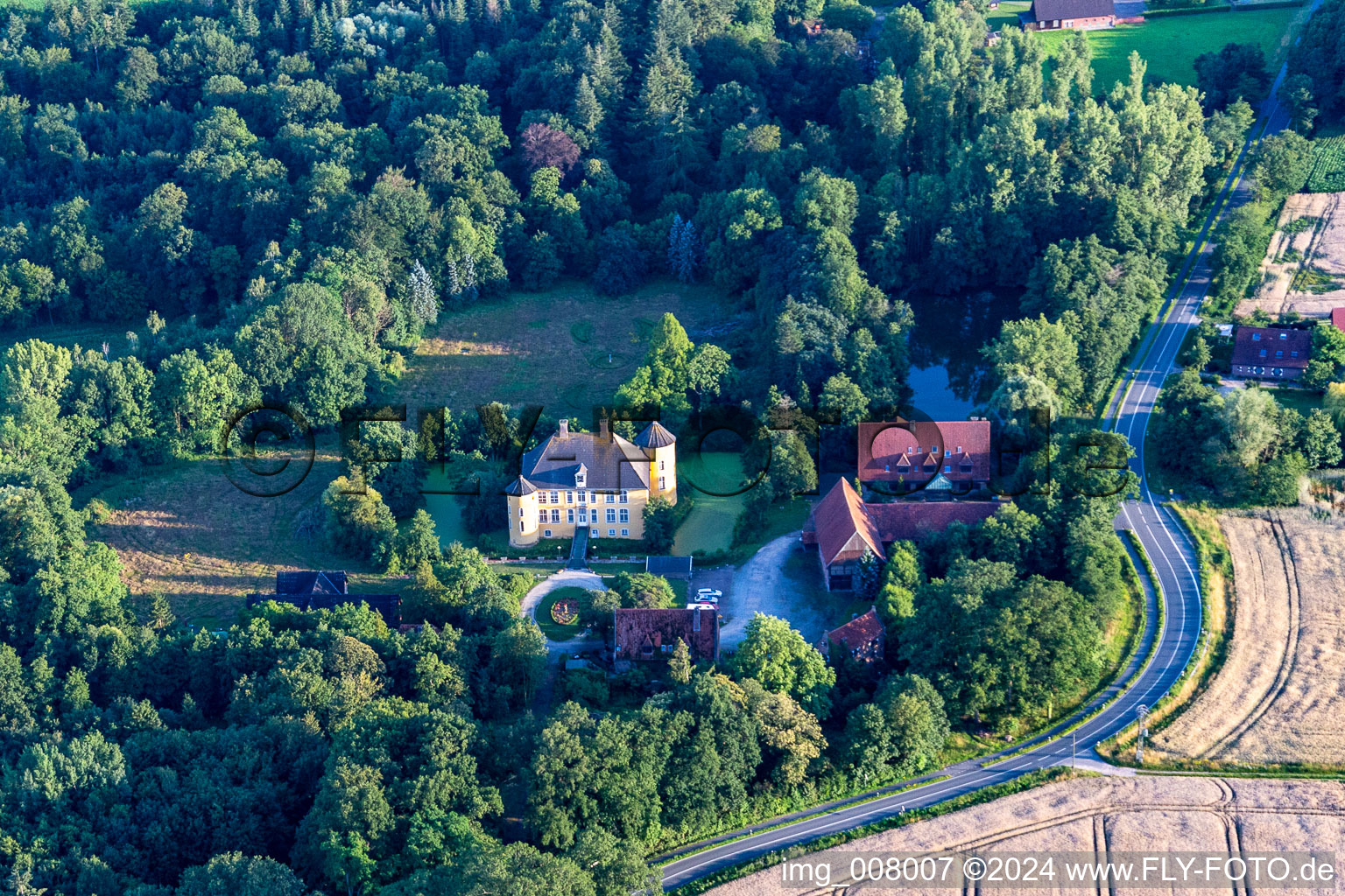 Photographie aérienne de Hôtel Château de Diepenbrock à Bocholt dans le département Rhénanie du Nord-Westphalie, Allemagne