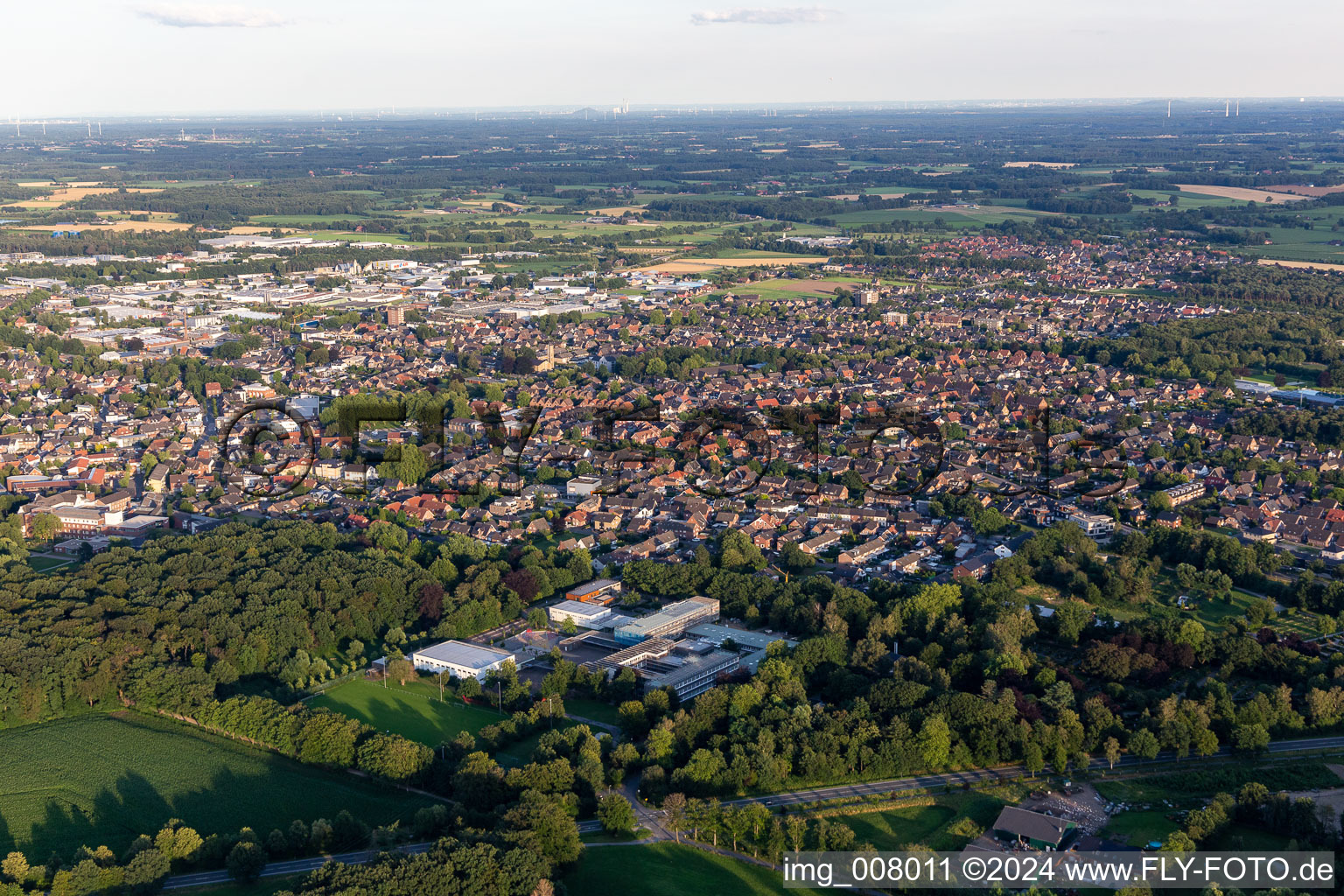 Photographie aérienne de Rhede dans le département Rhénanie du Nord-Westphalie, Allemagne