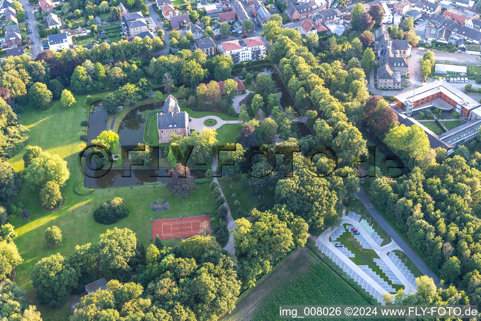 Photographie aérienne de Administration princière Salm-Salm à Rhede dans le département Rhénanie du Nord-Westphalie, Allemagne