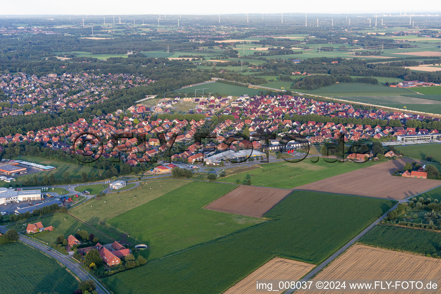 Vue aérienne de Salutations à Borken dans le département Rhénanie du Nord-Westphalie, Allemagne