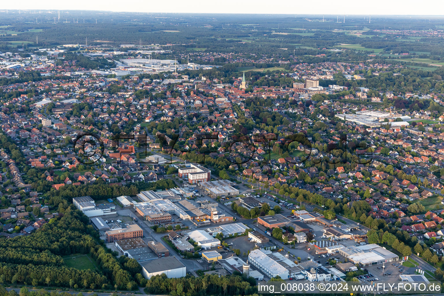 Vue aérienne de Borken dans le département Rhénanie du Nord-Westphalie, Allemagne