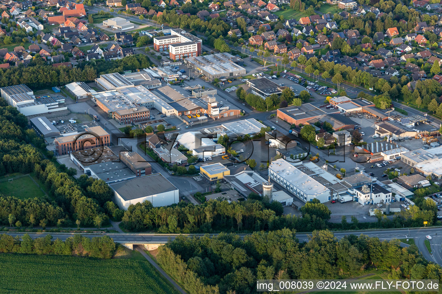 Vue aérienne de Borken dans le département Rhénanie du Nord-Westphalie, Allemagne