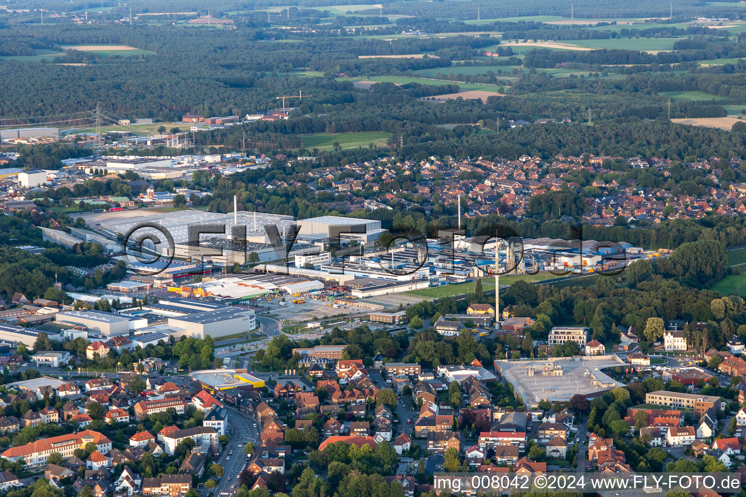 Photographie aérienne de Borken dans le département Rhénanie du Nord-Westphalie, Allemagne