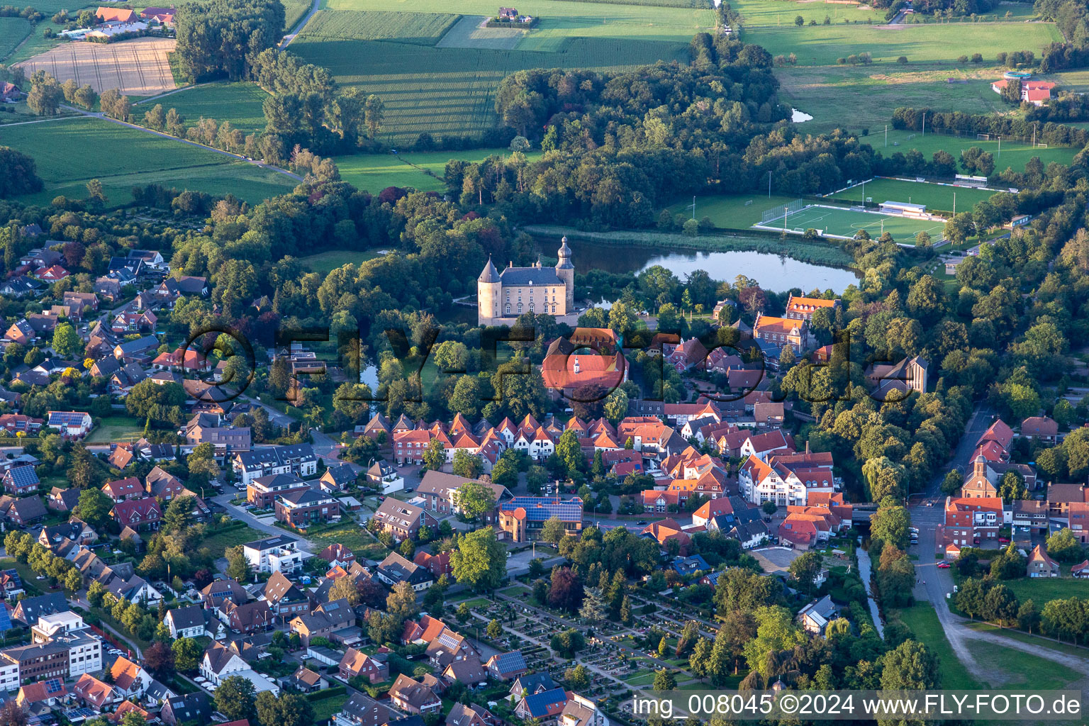 Vue oblique de Borken dans le département Rhénanie du Nord-Westphalie, Allemagne