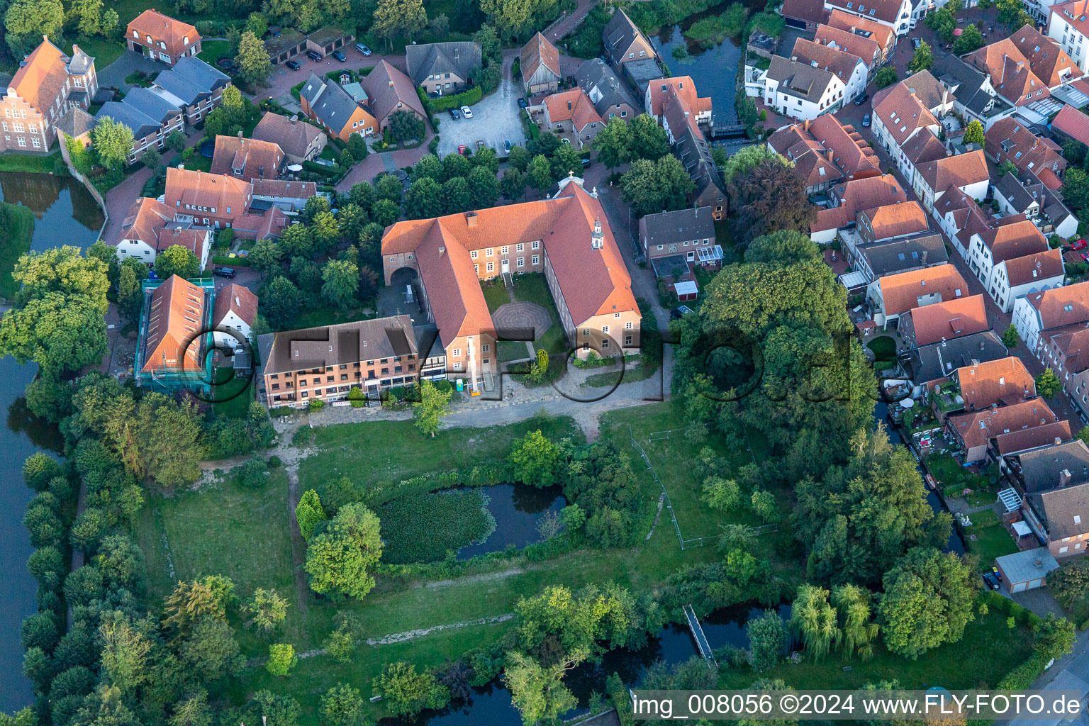 Vue oblique de Quartier Gemen in Borken dans le département Rhénanie du Nord-Westphalie, Allemagne