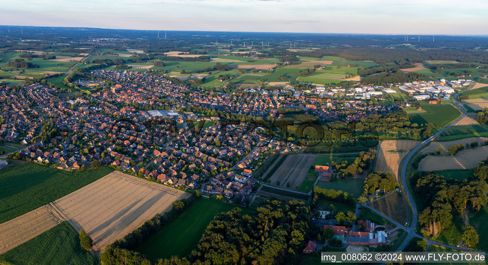 Vue aérienne de Ramsdorf dans le département Rhénanie du Nord-Westphalie, Allemagne