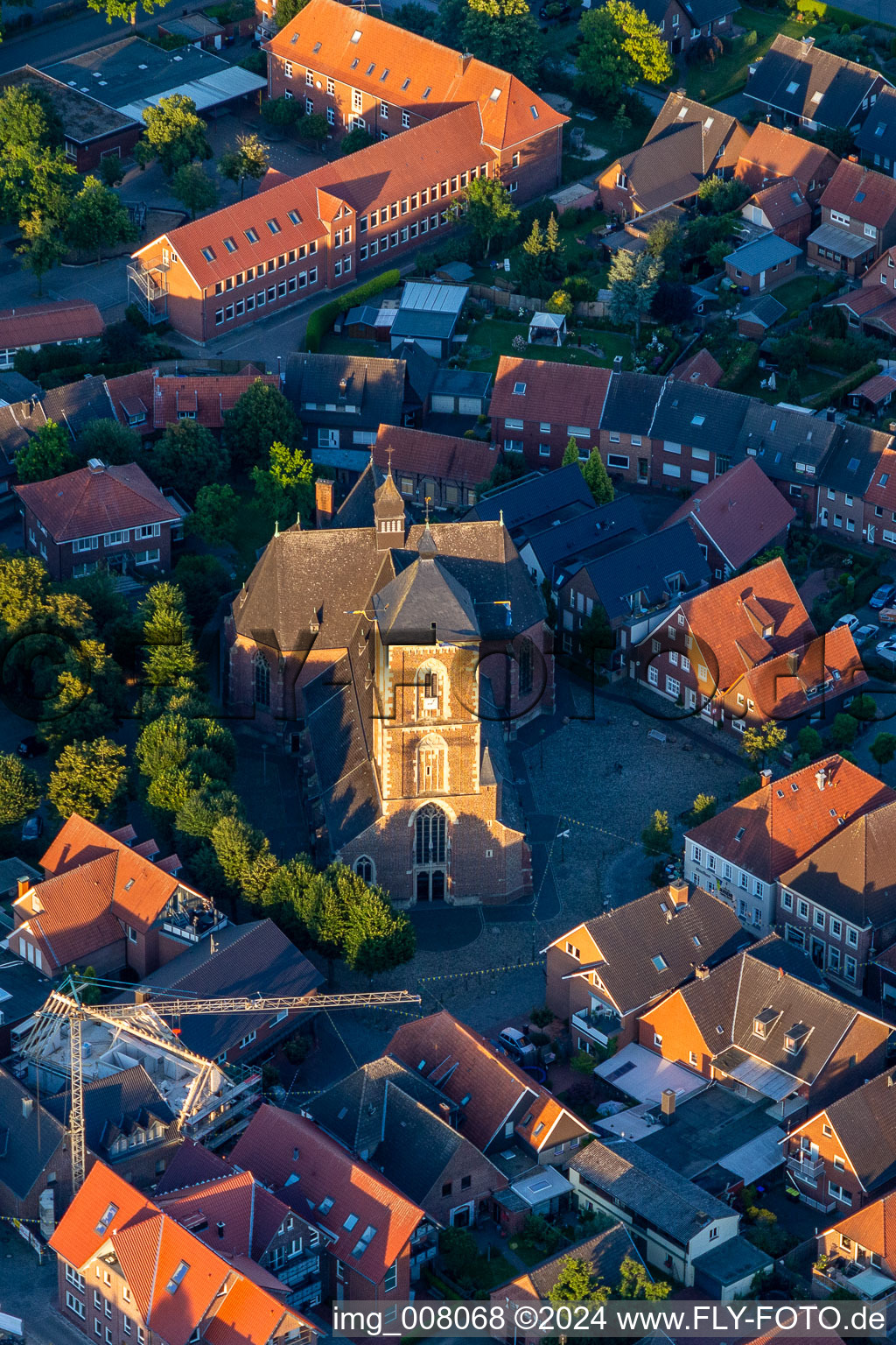 Photographie aérienne de Sainte-Walburge à le quartier Ramsdorf in Velen dans le département Rhénanie du Nord-Westphalie, Allemagne