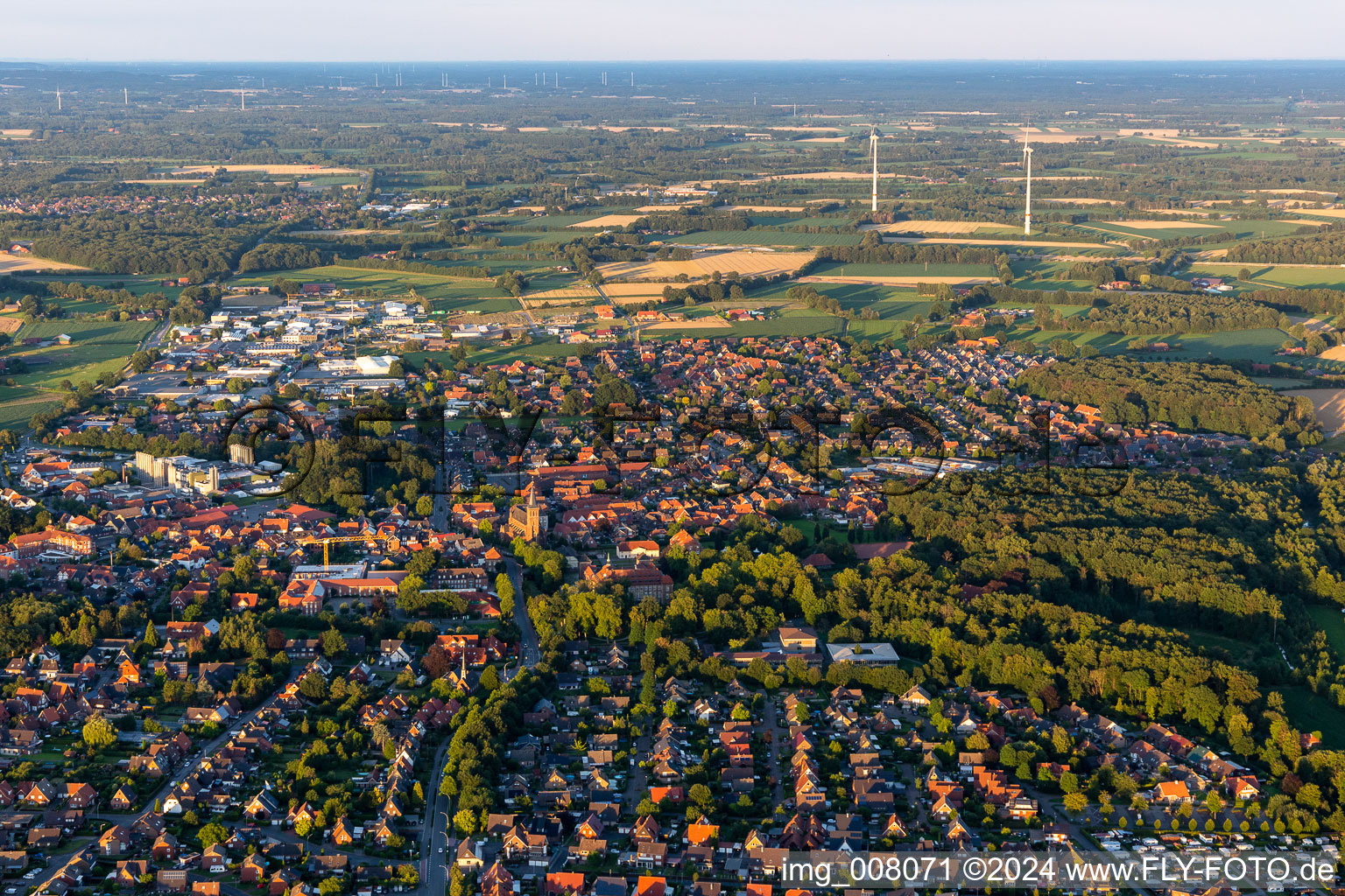 Vue oblique de Velen dans le département Rhénanie du Nord-Westphalie, Allemagne