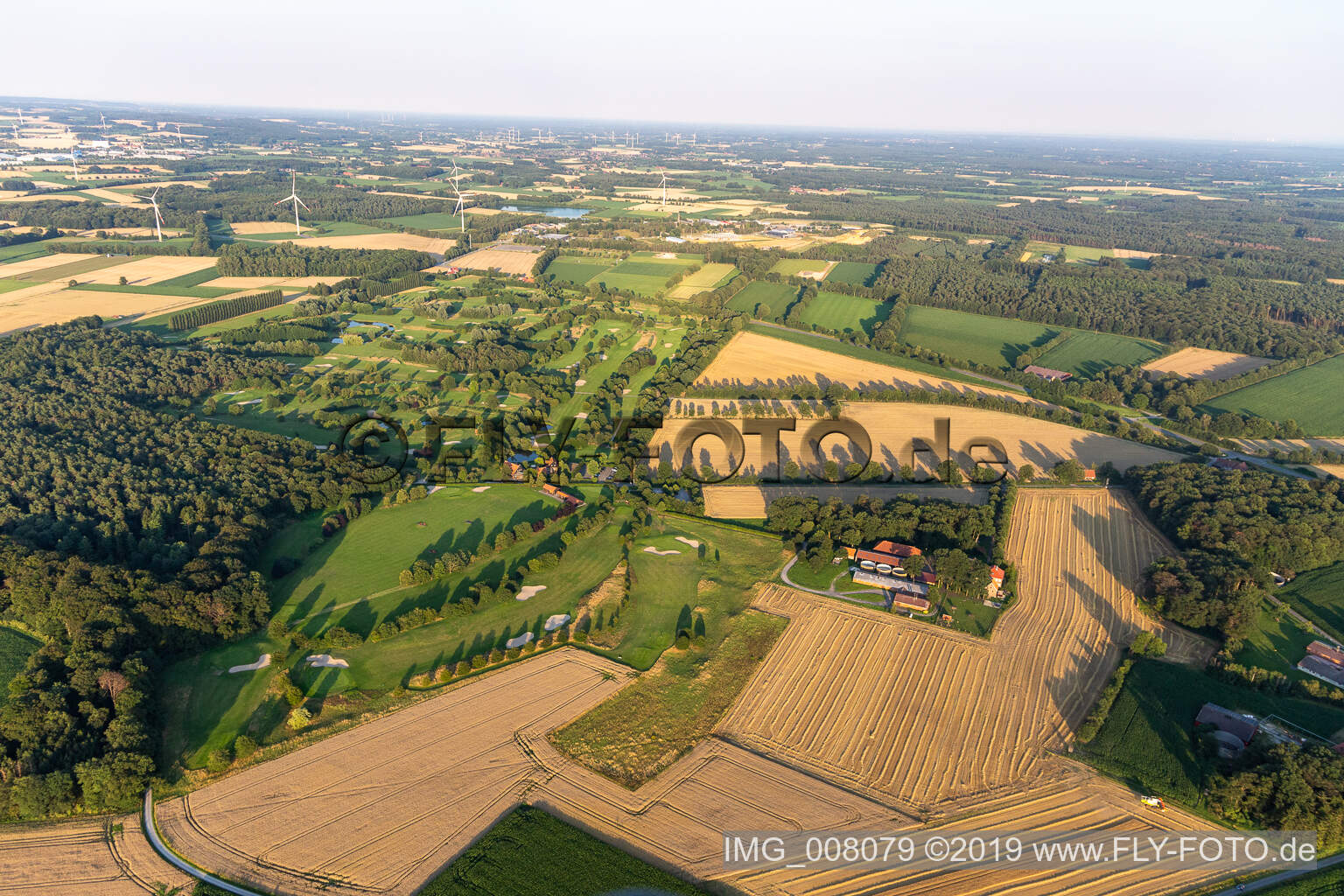 Vue aérienne de Golf et Country Club Coesfeld eV à Coesfeld dans le département Rhénanie du Nord-Westphalie, Allemagne