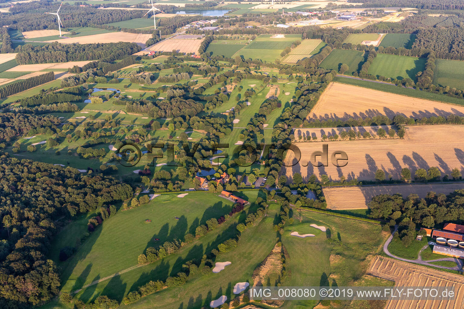Vue aérienne de Golf et Country Club Coesfeld eV à Coesfeld dans le département Rhénanie du Nord-Westphalie, Allemagne