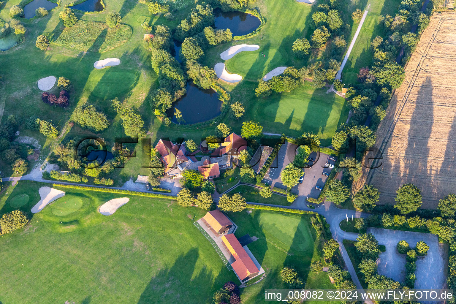 Vue aérienne de Golf et country club Coesfeld eV dans le quartier de Stevede à Coesfeld dans le département Rhénanie du Nord-Westphalie, Allemagne