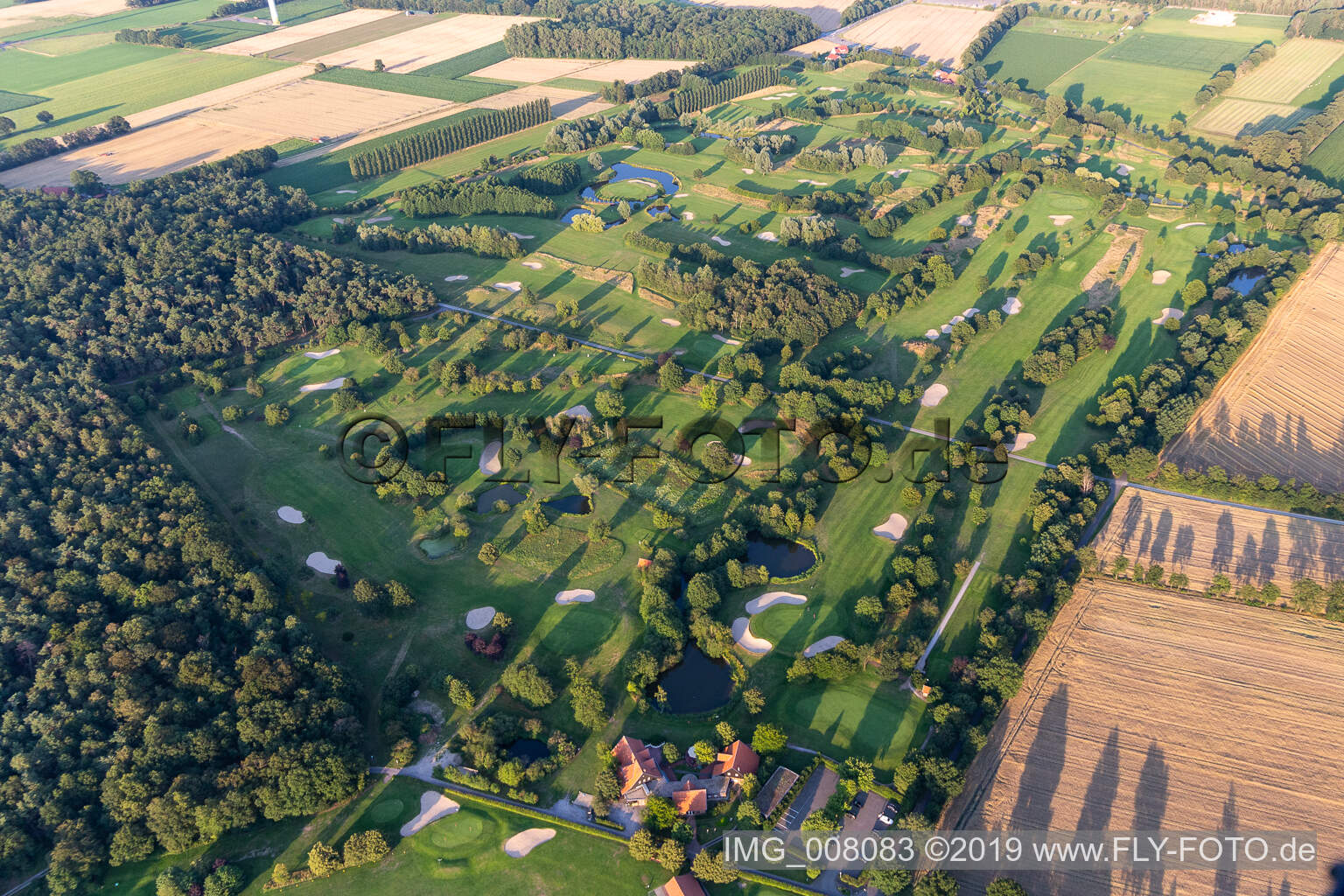 Photographie aérienne de Golf et Country Club Coesfeld eV à Coesfeld dans le département Rhénanie du Nord-Westphalie, Allemagne