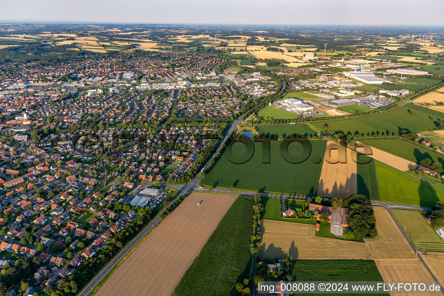 Vue aérienne de Coesfeld dans le département Rhénanie du Nord-Westphalie, Allemagne