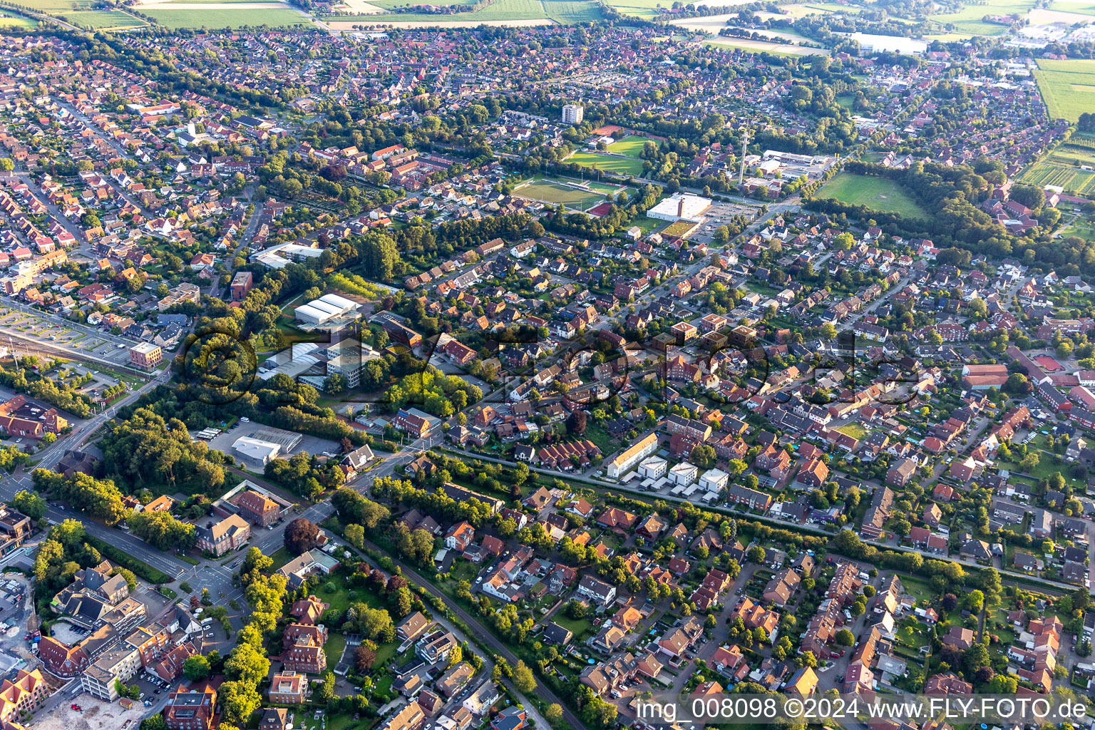 Vue aérienne de Collège professionnel Pictorius à Coesfeld dans le département Rhénanie du Nord-Westphalie, Allemagne