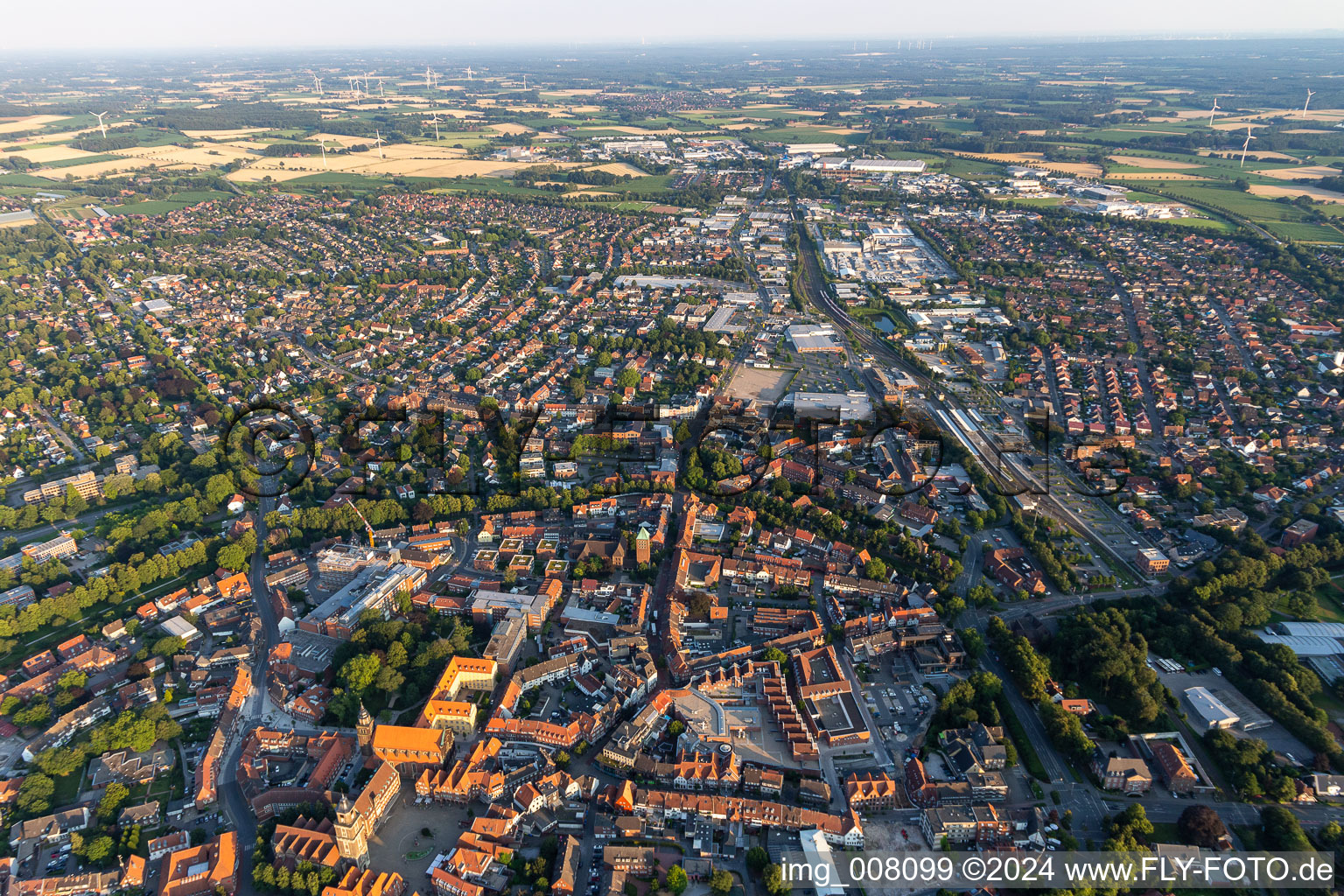 Coesfeld dans le département Rhénanie du Nord-Westphalie, Allemagne d'en haut