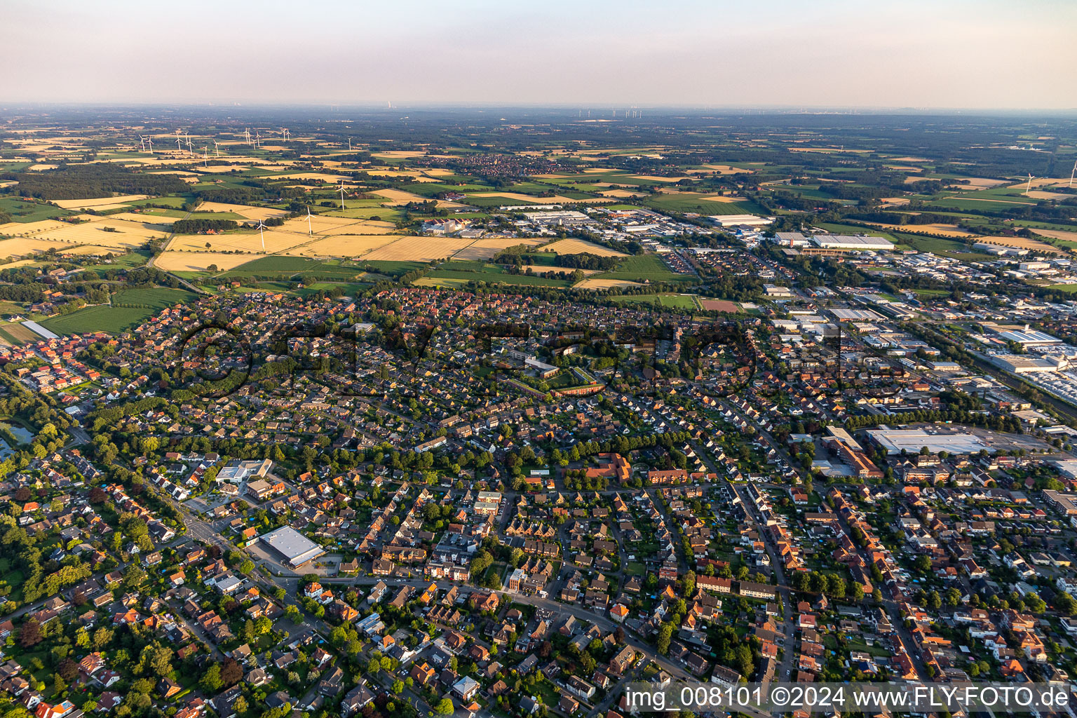 Coesfeld dans le département Rhénanie du Nord-Westphalie, Allemagne hors des airs