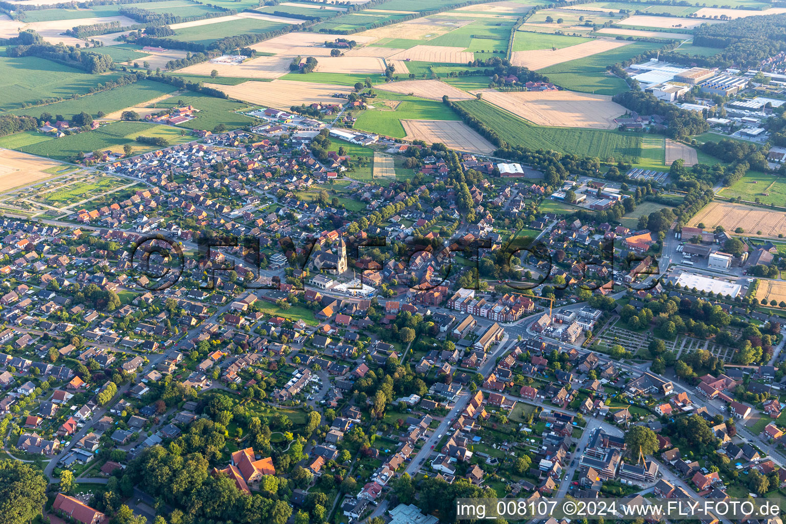 Vue aérienne de Lette dans le département Rhénanie du Nord-Westphalie, Allemagne