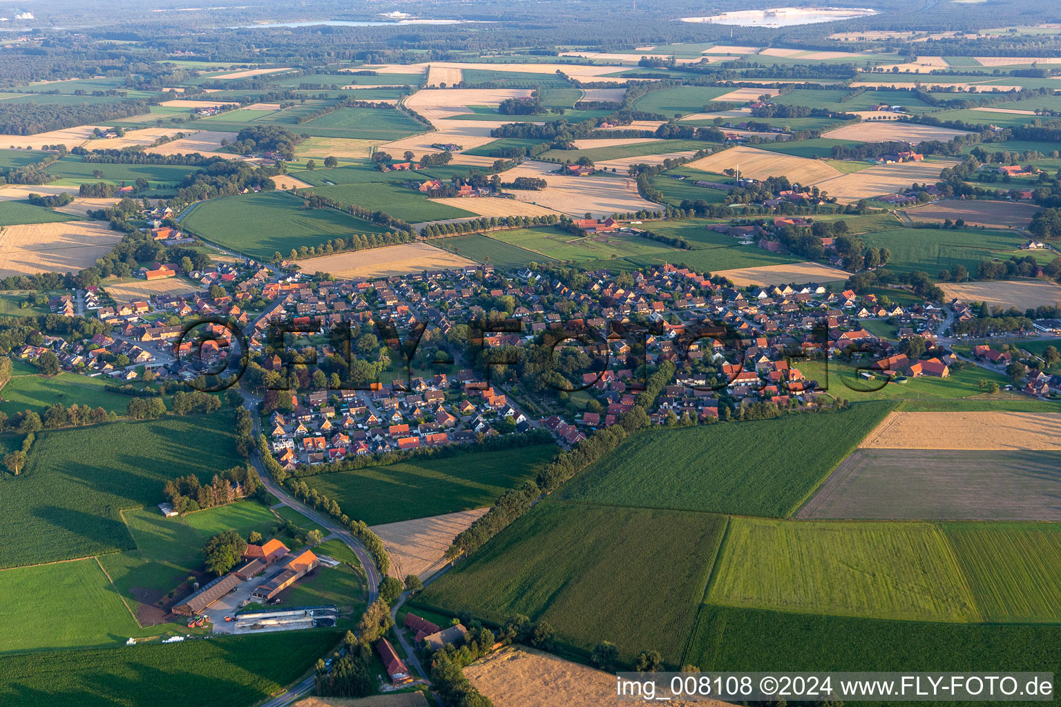 Vue aérienne de Merfeld dans le département Rhénanie du Nord-Westphalie, Allemagne