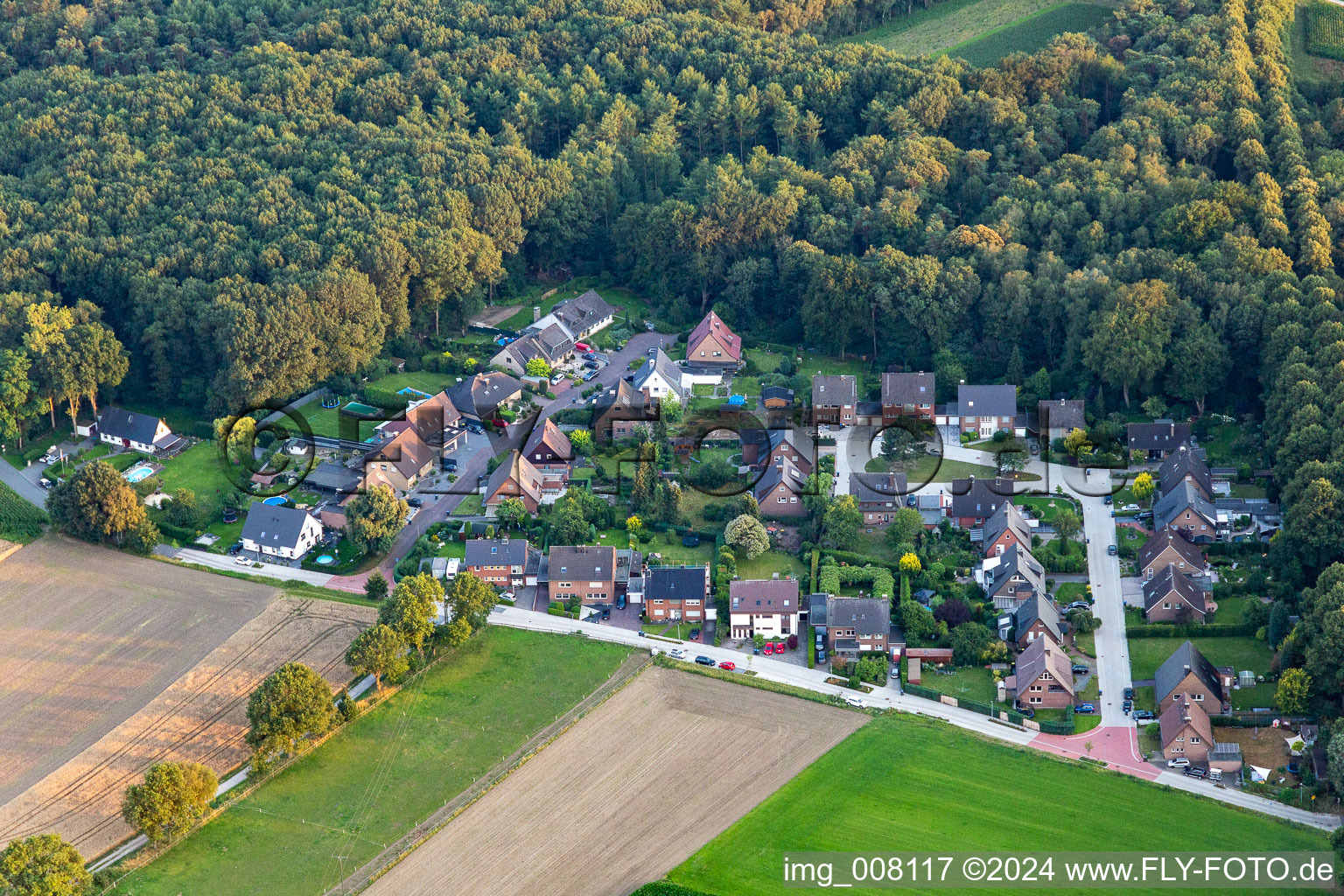 Vue aérienne de Quartier Eppendorf in Haltern am See dans le département Rhénanie du Nord-Westphalie, Allemagne