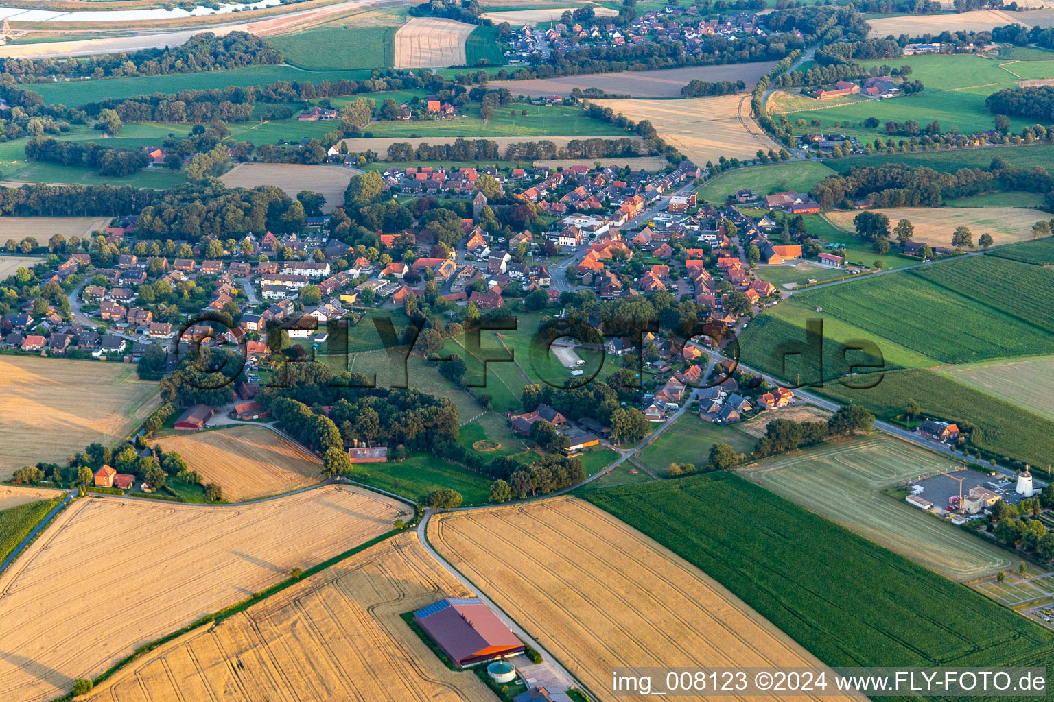 Vue oblique de Quartier Lippramsdorf in Haltern am See dans le département Rhénanie du Nord-Westphalie, Allemagne