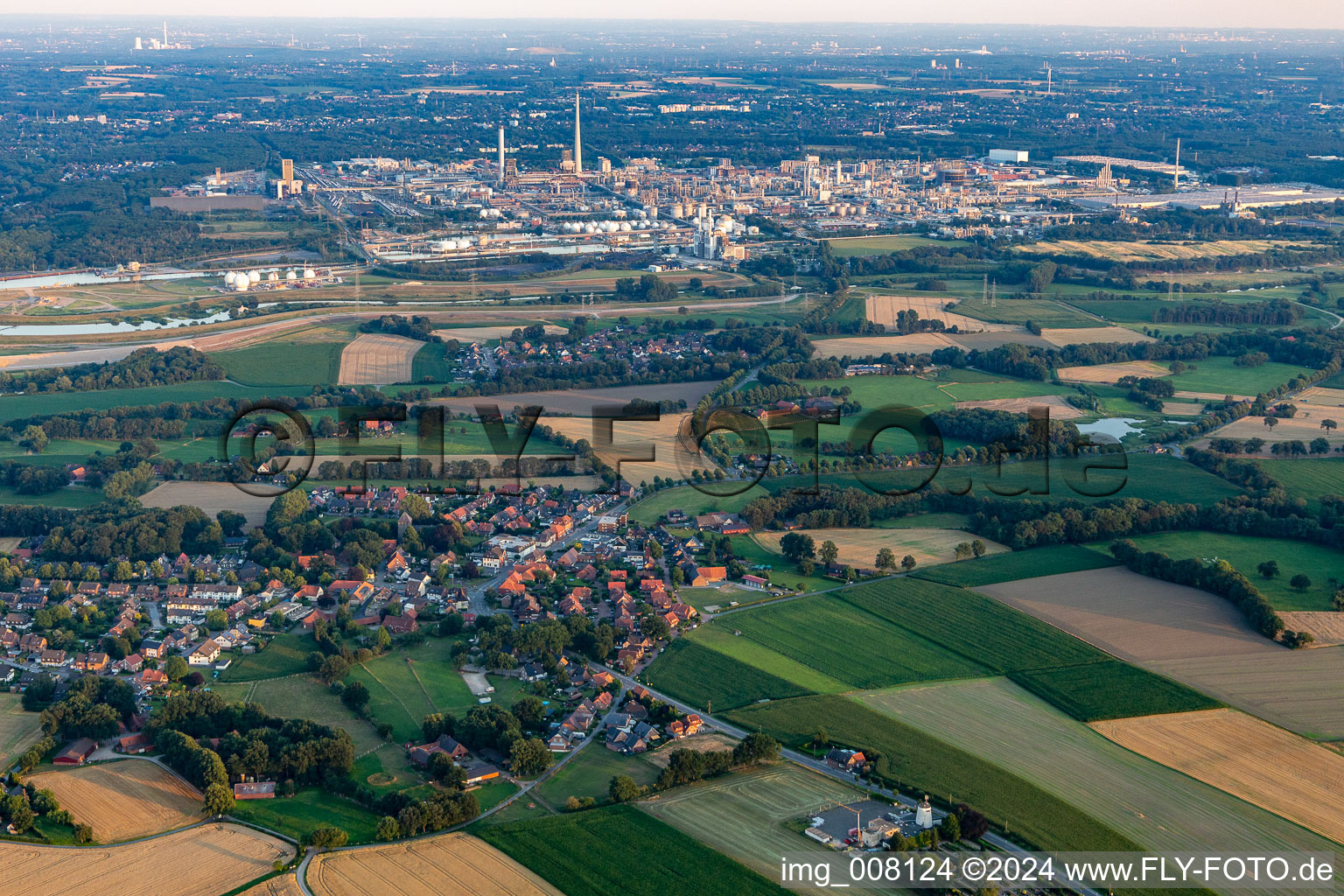 Vue aérienne de Devant le parc chimique de Marl à le quartier Lippramsdorf in Haltern am See dans le département Rhénanie du Nord-Westphalie, Allemagne