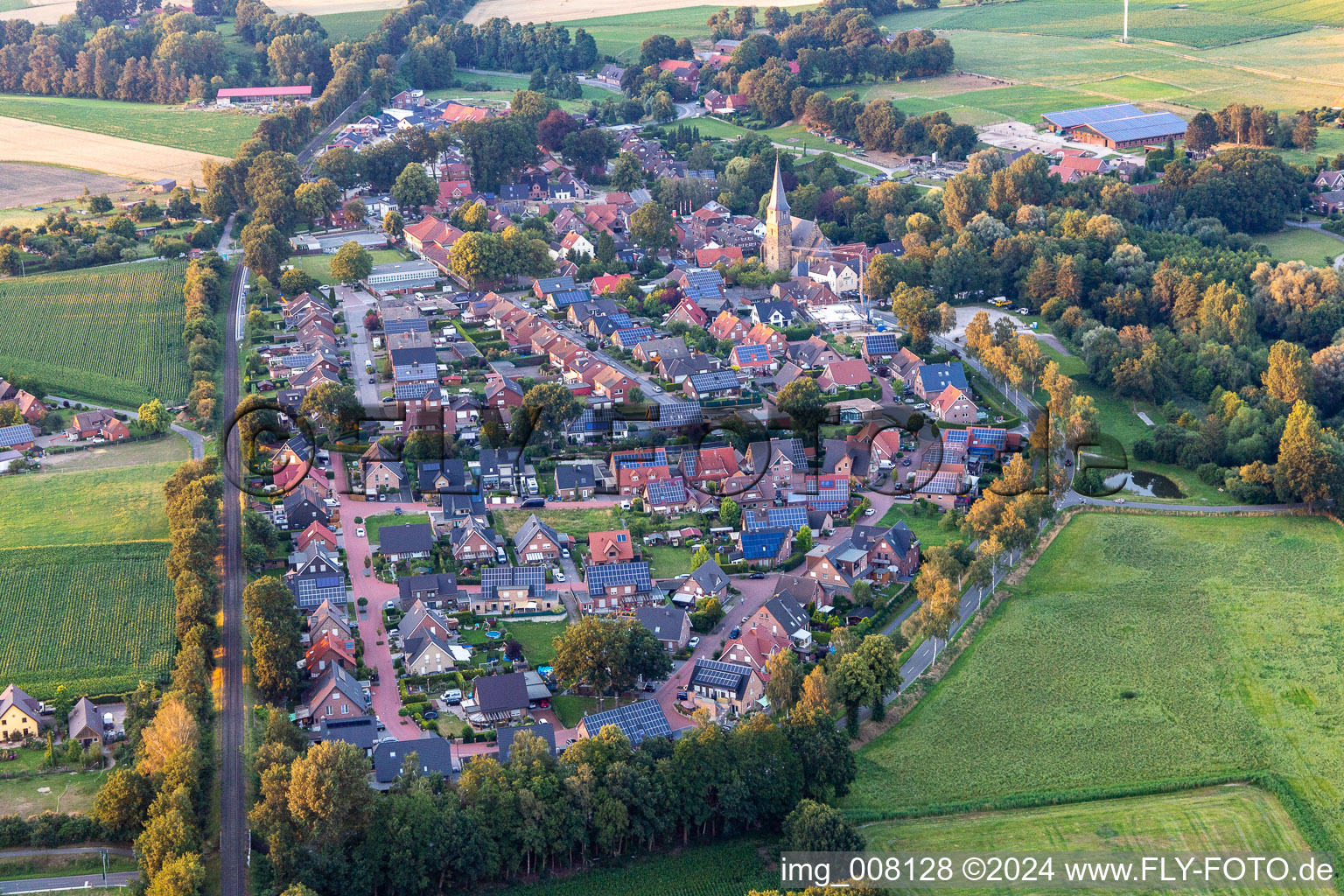 Vue aérienne de Klein Reken dans le département Rhénanie du Nord-Westphalie, Allemagne