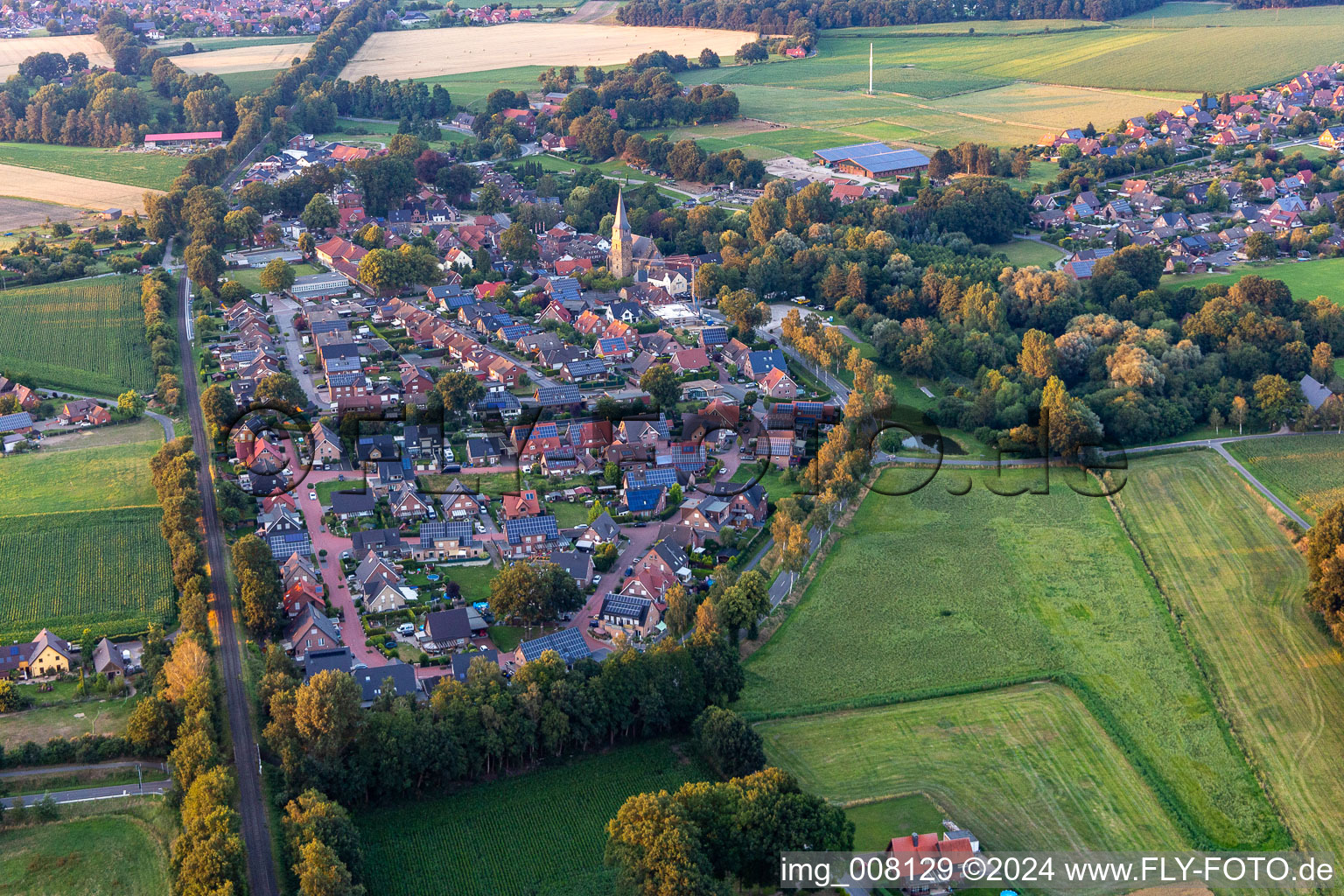 Vue aérienne de Klein Reken dans le département Rhénanie du Nord-Westphalie, Allemagne