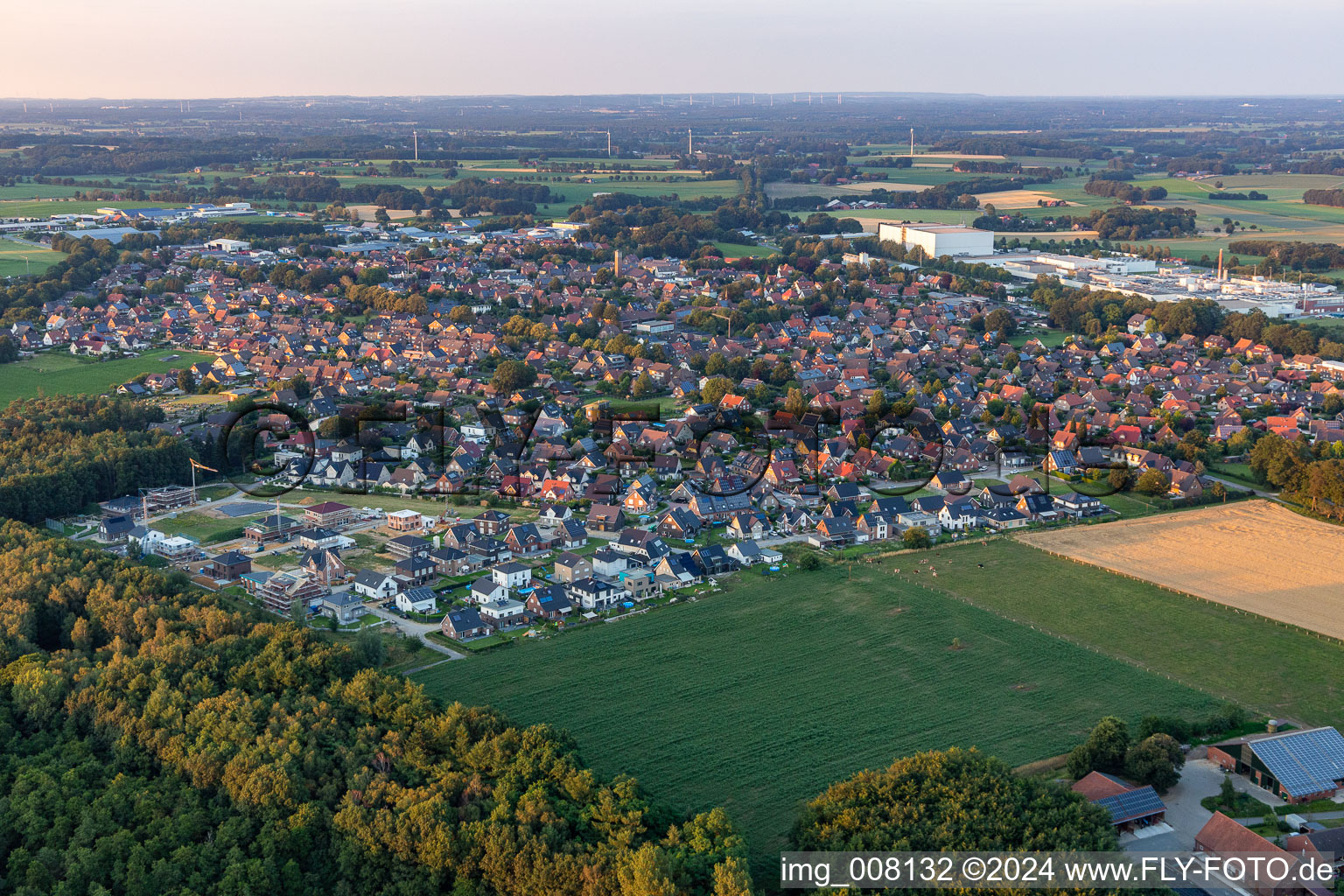 Vue aérienne de Reken dans le département Rhénanie du Nord-Westphalie, Allemagne