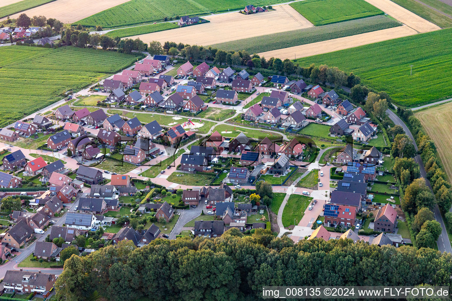 Vue aérienne de Heiden dans le département Rhénanie du Nord-Westphalie, Allemagne