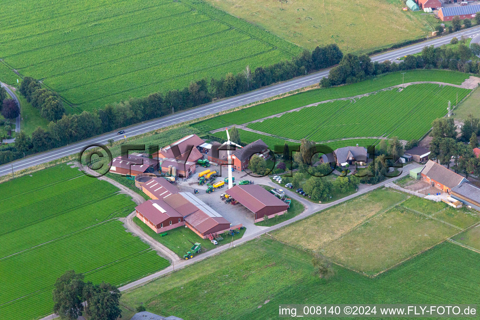 Vue aérienne de Deel à Heiden dans le département Rhénanie du Nord-Westphalie, Allemagne