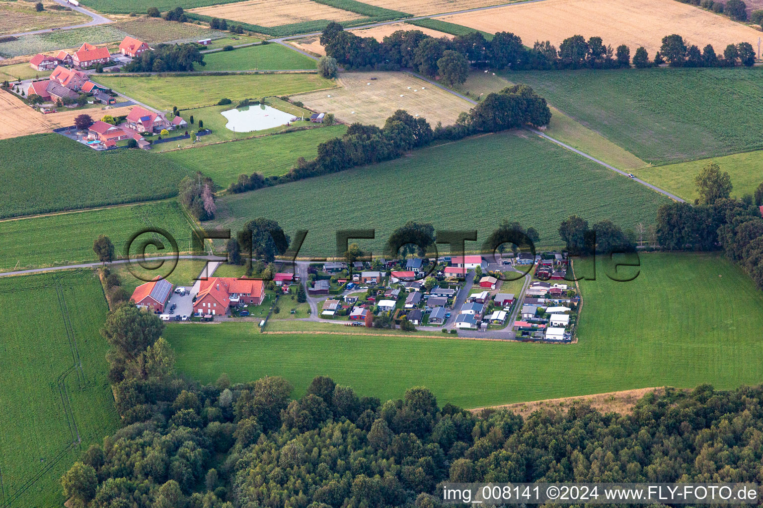 Vue aérienne de Voie Kreiler à Velen dans le département Rhénanie du Nord-Westphalie, Allemagne