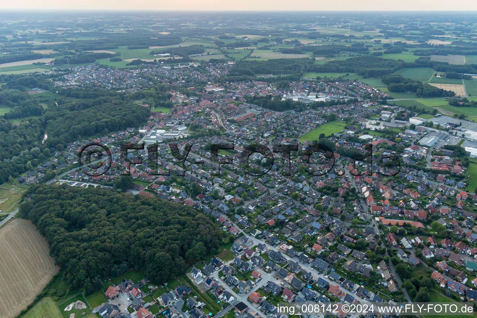 Velen dans le département Rhénanie du Nord-Westphalie, Allemagne vue d'en haut