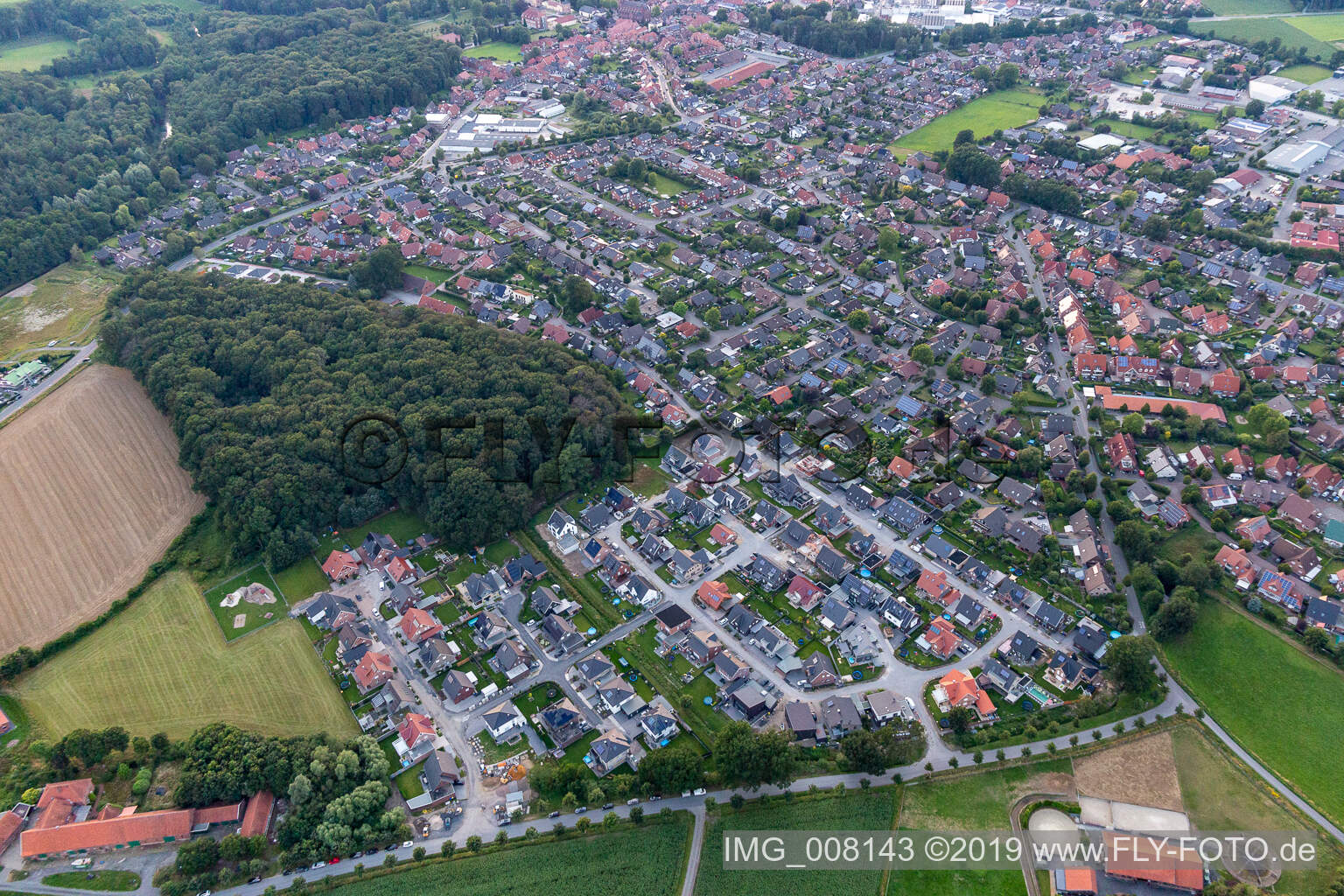 Velen dans le département Rhénanie du Nord-Westphalie, Allemagne vue d'en haut