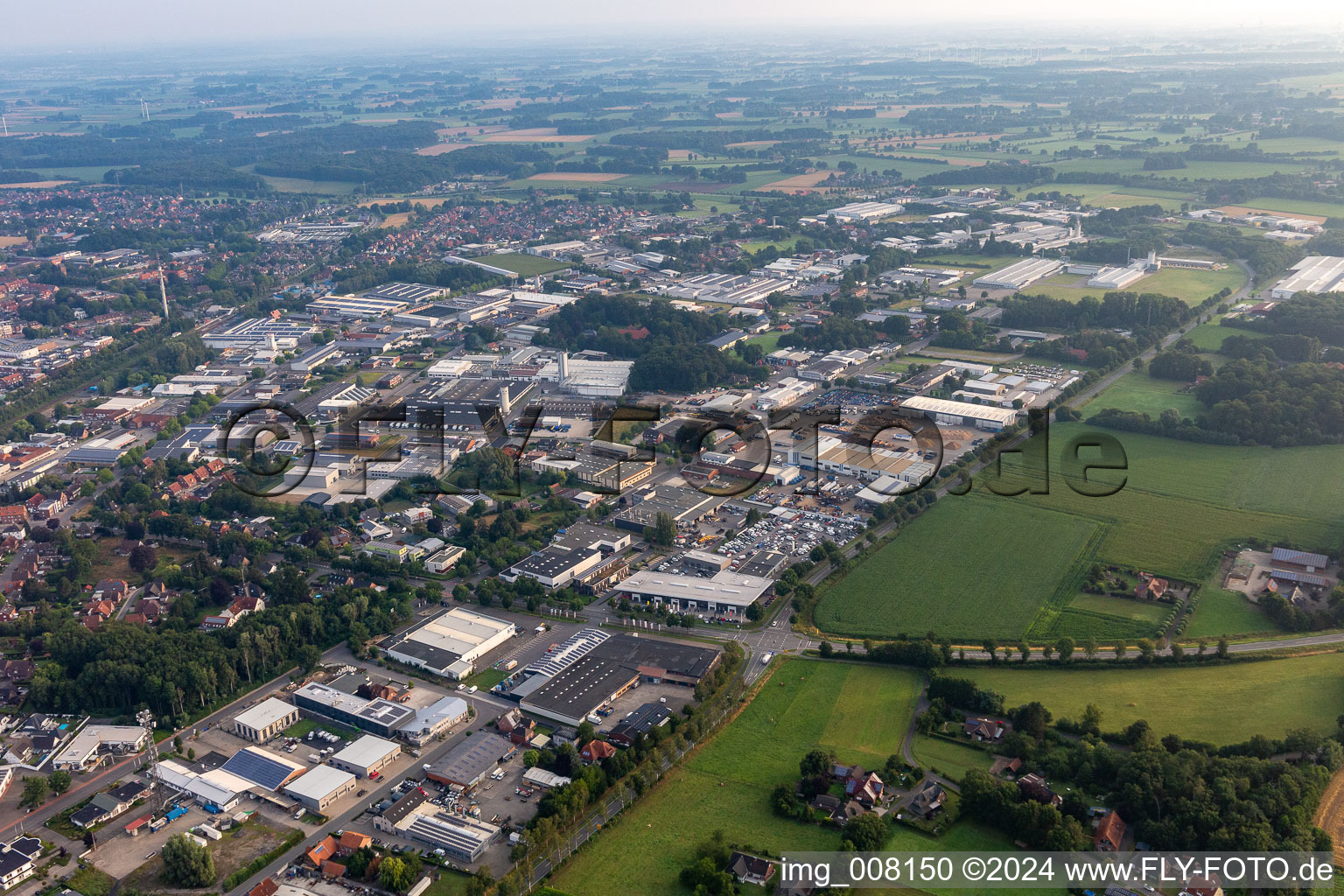 Vue aérienne de Ahaus dans le département Rhénanie du Nord-Westphalie, Allemagne