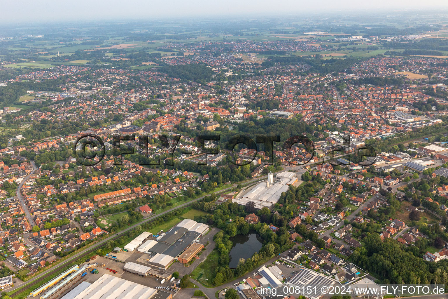 Vue aérienne de Ahaus dans le département Rhénanie du Nord-Westphalie, Allemagne