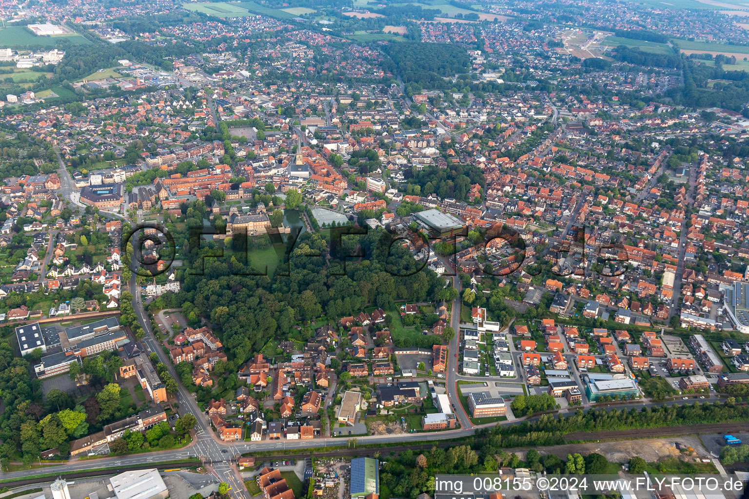 Photographie aérienne de Ahaus dans le département Rhénanie du Nord-Westphalie, Allemagne