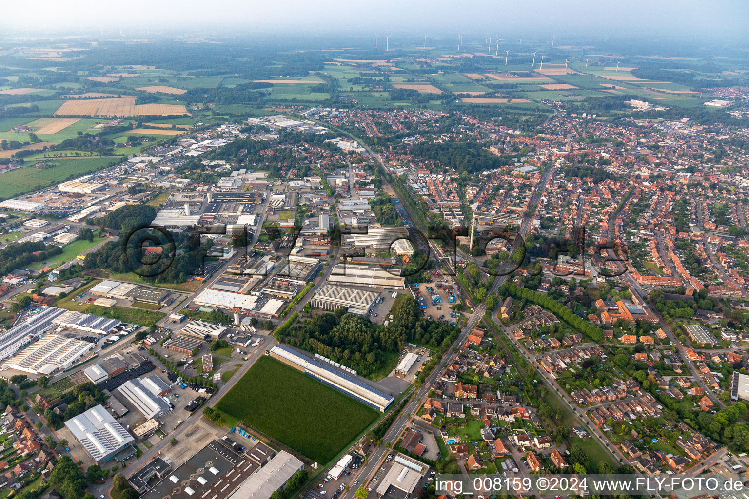 Ahaus dans le département Rhénanie du Nord-Westphalie, Allemagne hors des airs