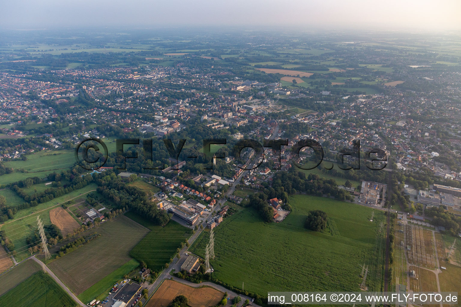 Vue aérienne de Gronau dans le département Rhénanie du Nord-Westphalie, Allemagne