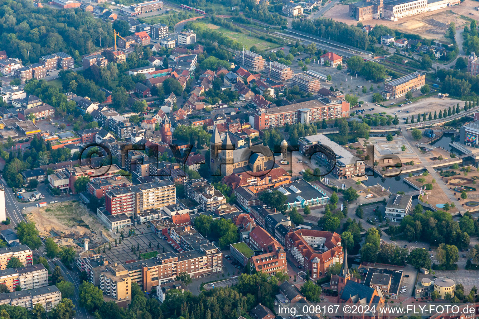 Vue aérienne de Saint Antoine à Gronau dans le département Rhénanie du Nord-Westphalie, Allemagne