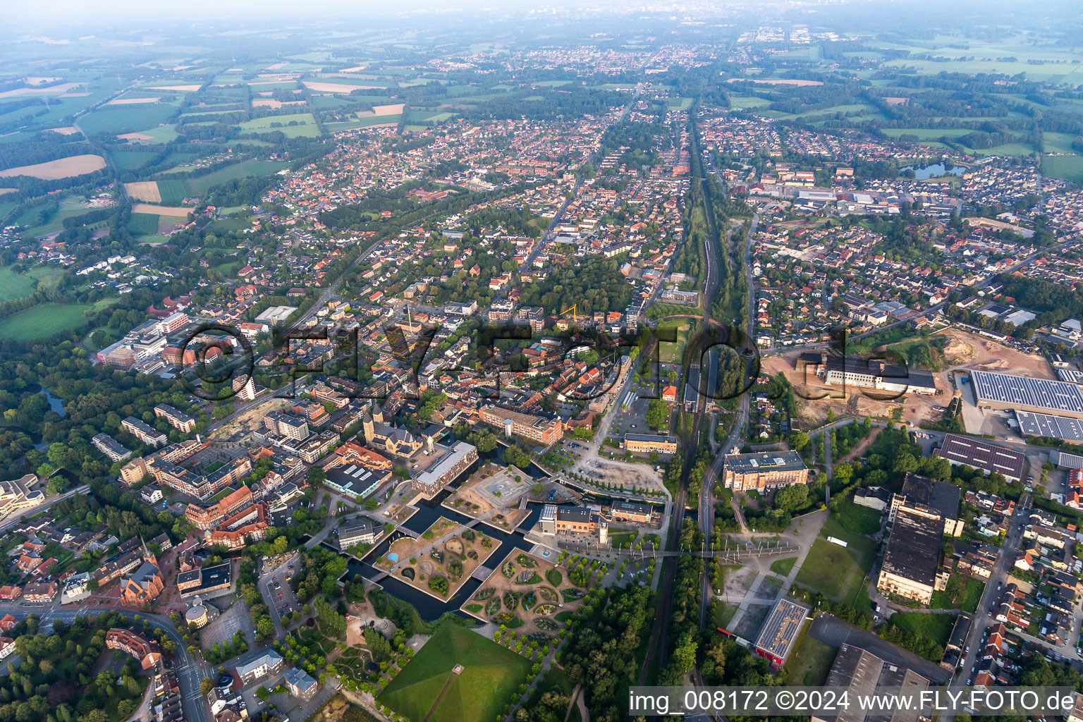 Vue aérienne de Gronau dans le département Rhénanie du Nord-Westphalie, Allemagne