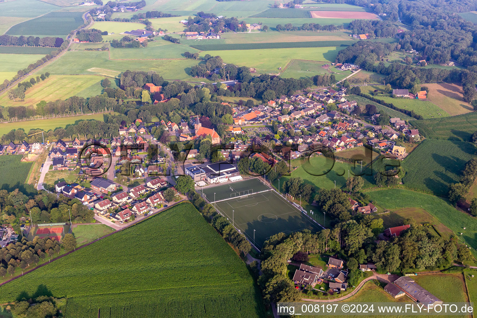 Photographie aérienne de Buurse dans le département Overijssel, Pays-Bas