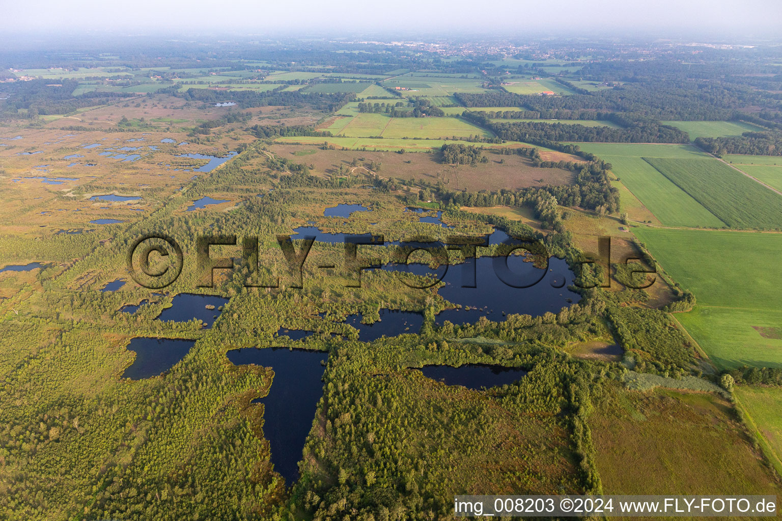 Vue oblique de Haaksbergen dans le département Overijssel, Pays-Bas