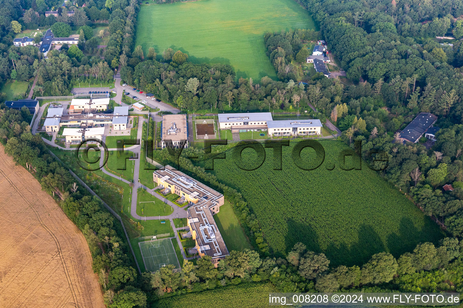 Vue oblique de Prison du Panovenweg à Rekken dans le département Gueldre, Pays-Bas