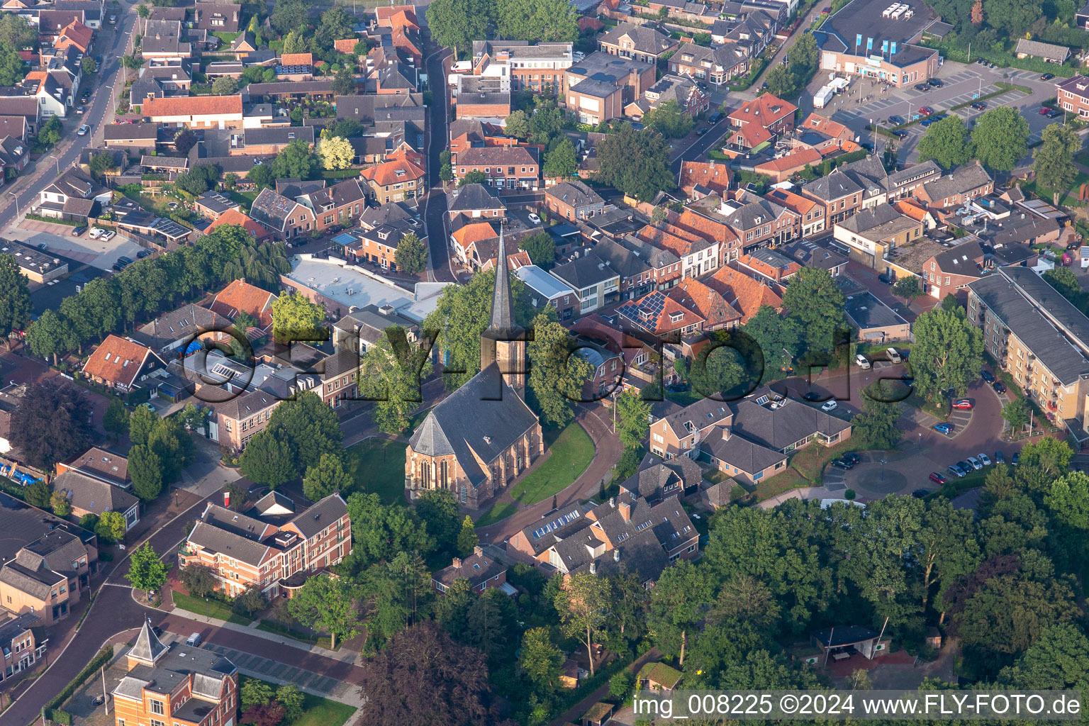 Vue oblique de Eibergen dans le département Gueldre, Pays-Bas