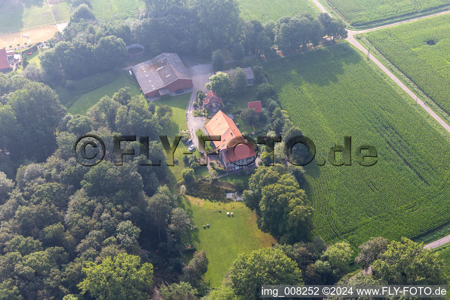 Vue aérienne de Südlohn dans le département Rhénanie du Nord-Westphalie, Allemagne