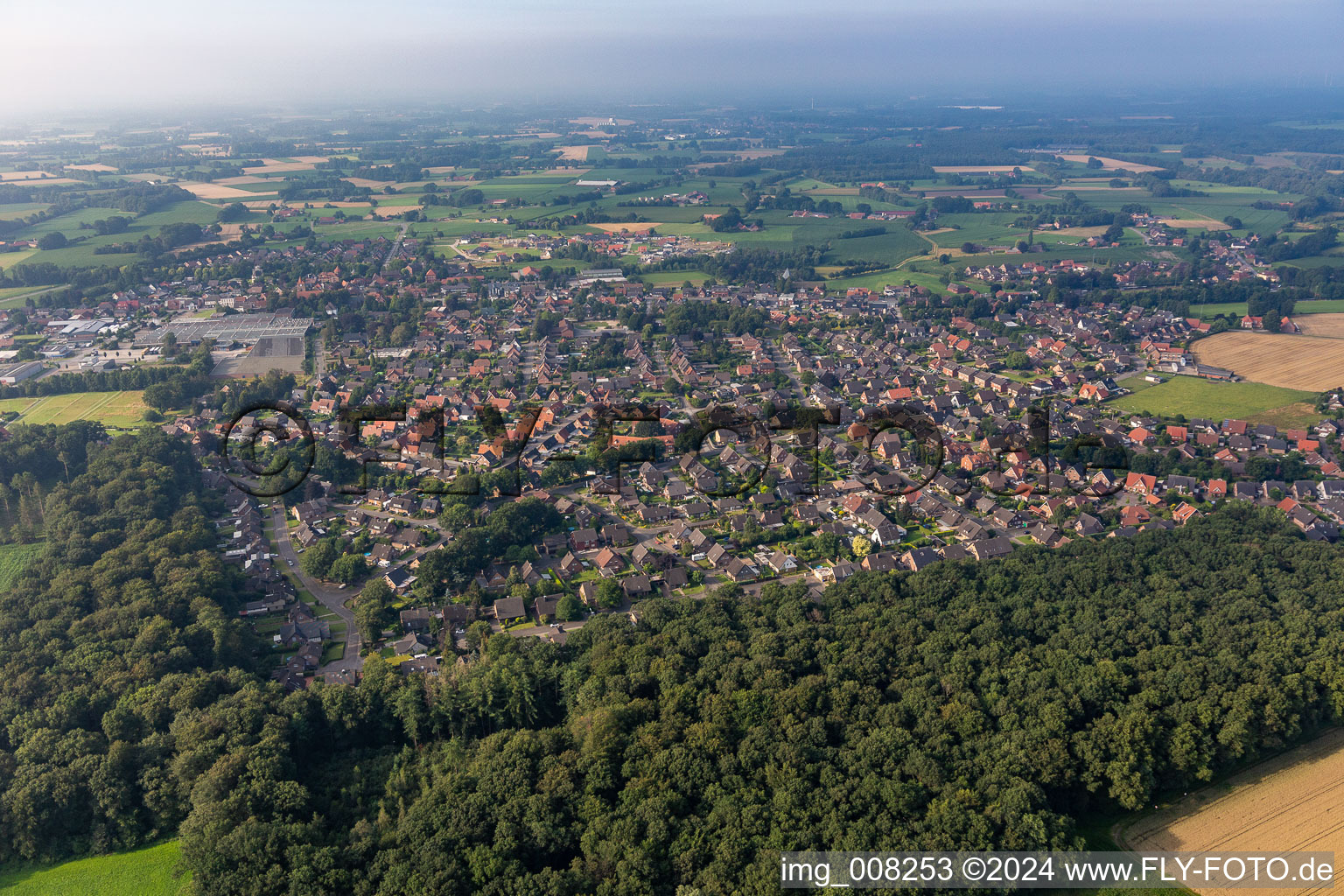 Vue aérienne de Quartier Oeding in Südlohn dans le département Rhénanie du Nord-Westphalie, Allemagne