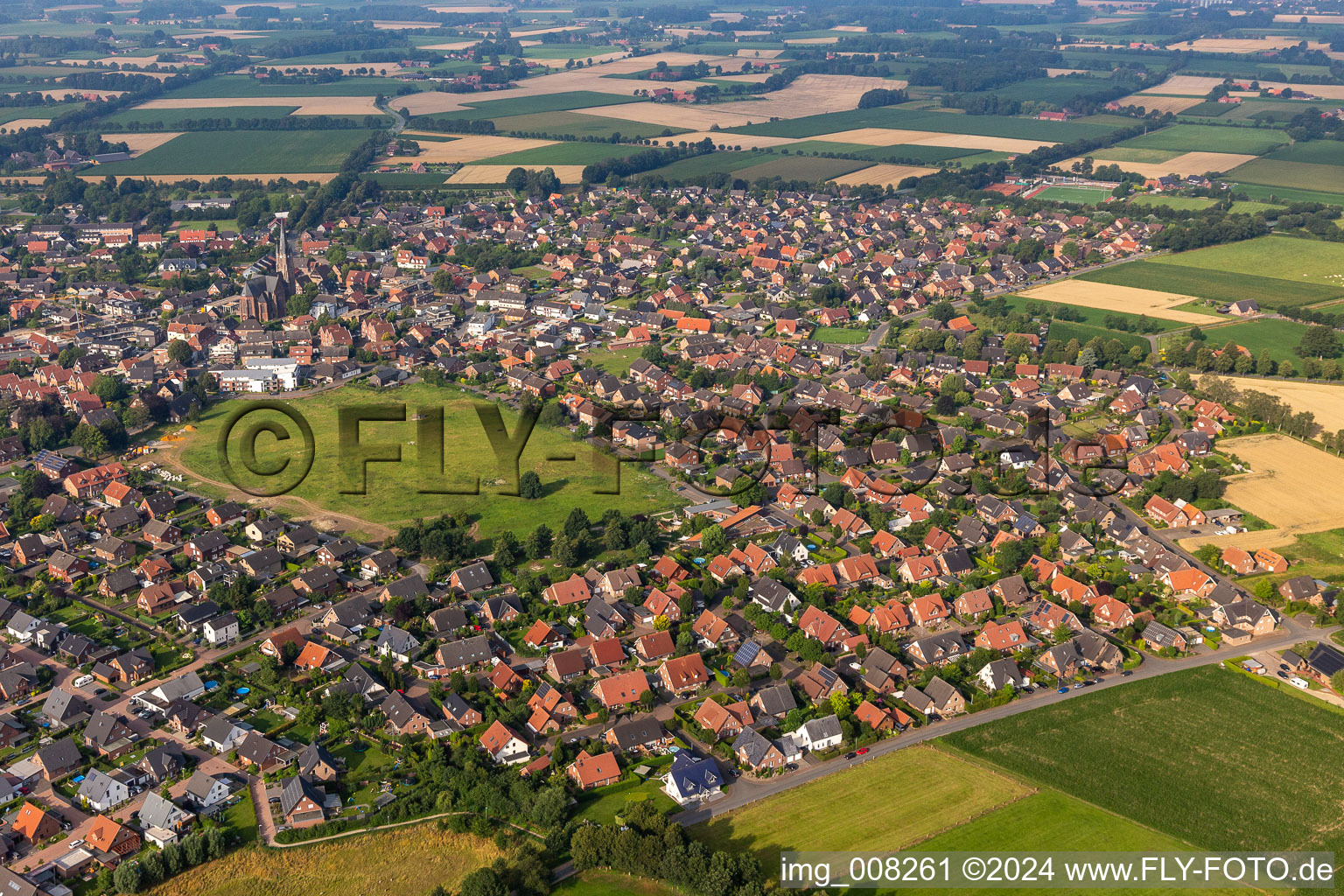 Vue aérienne de Quartier Weseke in Borken dans le département Rhénanie du Nord-Westphalie, Allemagne