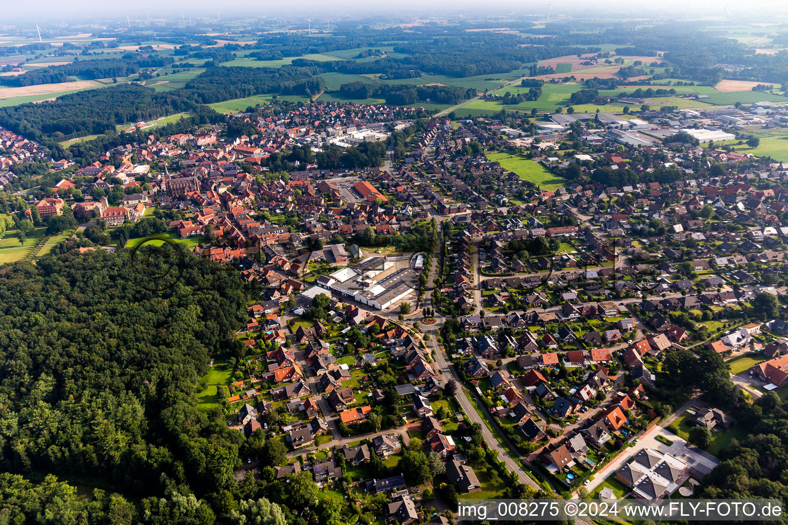 Velen dans le département Rhénanie du Nord-Westphalie, Allemagne vue du ciel