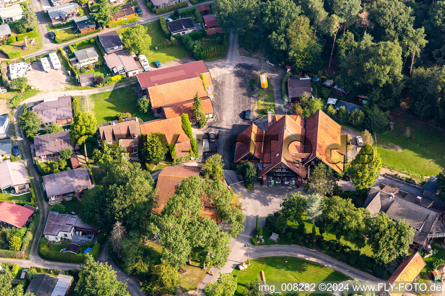 Photographie aérienne de Aire de loisirs de Waldvelen, vente familiale der Buss à Velen dans le département Rhénanie du Nord-Westphalie, Allemagne