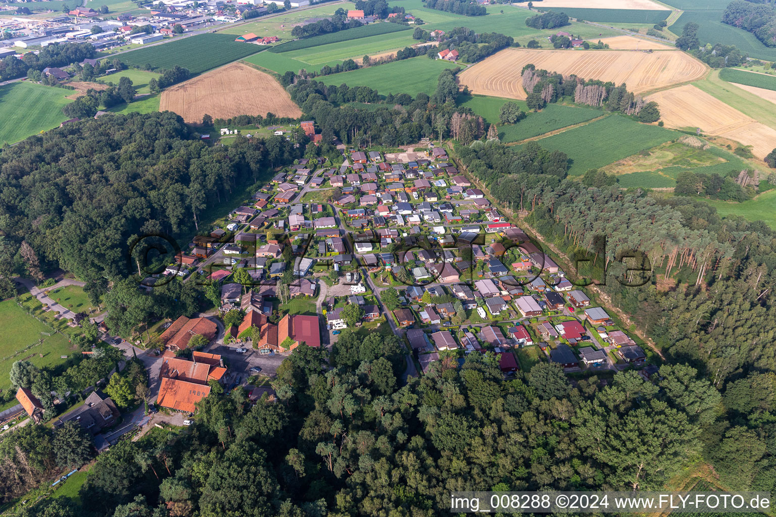 Aire de loisirs de Waldvelen, vente familiale der Buss à Velen dans le département Rhénanie du Nord-Westphalie, Allemagne hors des airs